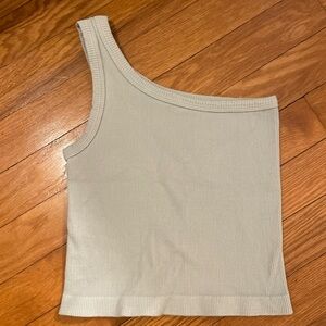 Light Green One Strapped Seamless Tank Top From Dry Goods - Size S/M